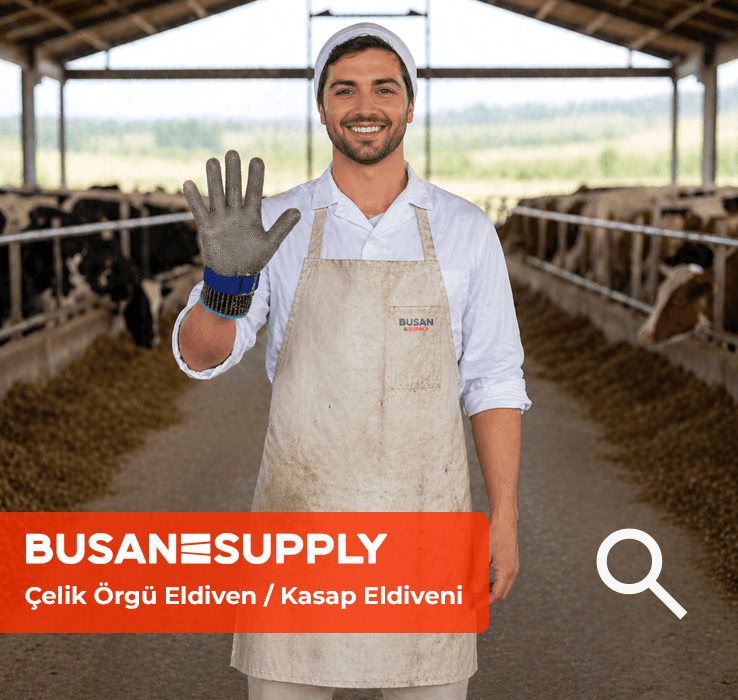 Busan Supply Kesilmez Çelik Örgü Eldiven / Kasap Eldiveni