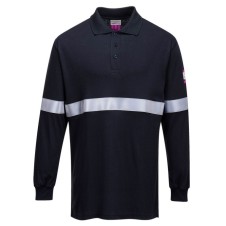 Portwest FR03 - Reflektifli Alev Almaz Modaflame Anti-statik Uzun Kollu Polo Yaka Tişört