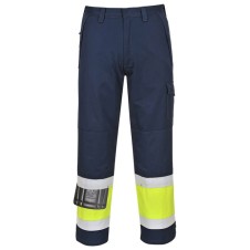 Portwest MV26 - H-Vis MODAFLAME Pantolon Sarı/Lacivert